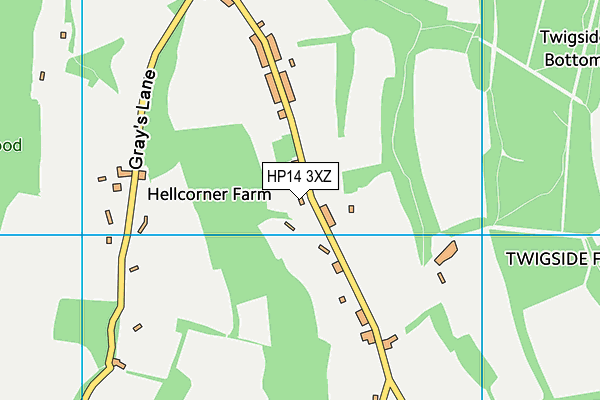 HP14 3XZ map - OS VectorMap District (Ordnance Survey) HP14 3XZ map - OS VectorMap District (Ordnance Survey)