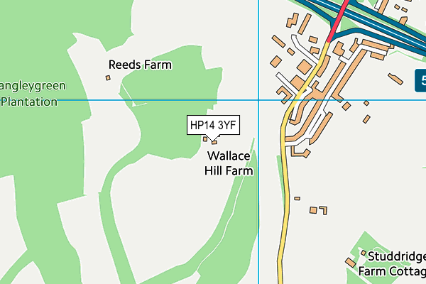 HP14 3YF map - OS VectorMap District (Ordnance Survey) HP14 3YF map - OS VectorMap District (Ordnance Survey)