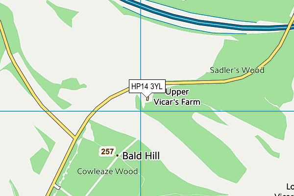 HP14 3YL map - OS VectorMap District (Ordnance Survey)