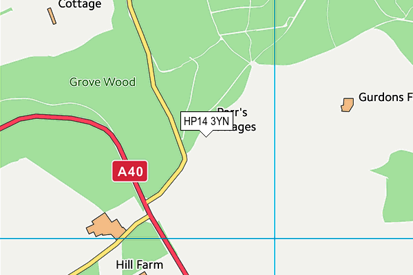 HP14 3YN map - OS VectorMap District (Ordnance Survey) HP14 3YN map - OS VectorMap District (Ordnance Survey)