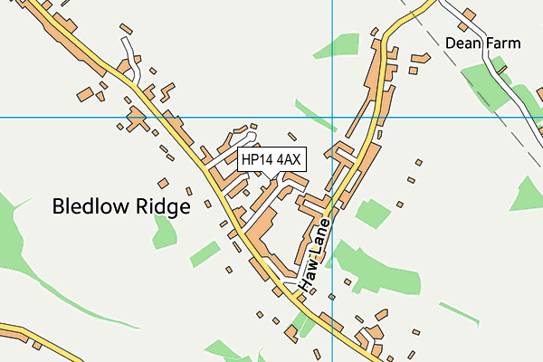 HP14 4AX map - OS VectorMap District (Ordnance Survey)