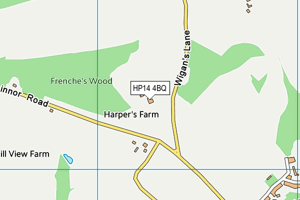 HP14 4BQ map - OS VectorMap District (Ordnance Survey) HP14 4BQ map - OS VectorMap District (Ordnance Survey)