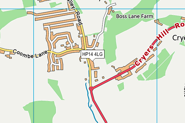 HP14 4LG map - OS VectorMap District (Ordnance Survey)