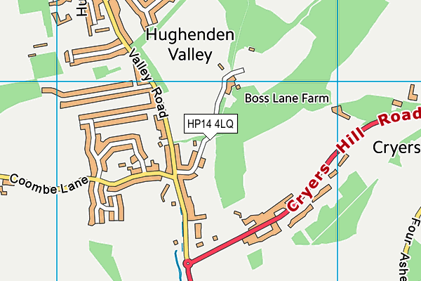 HP14 4LQ map - OS VectorMap District (Ordnance Survey)