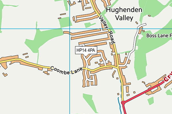 HP14 4PA map - OS VectorMap District (Ordnance Survey)