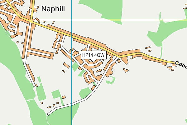 HP14 4QW map - OS VectorMap District (Ordnance Survey) HP14 4QW map - OS VectorMap District (Ordnance Survey)