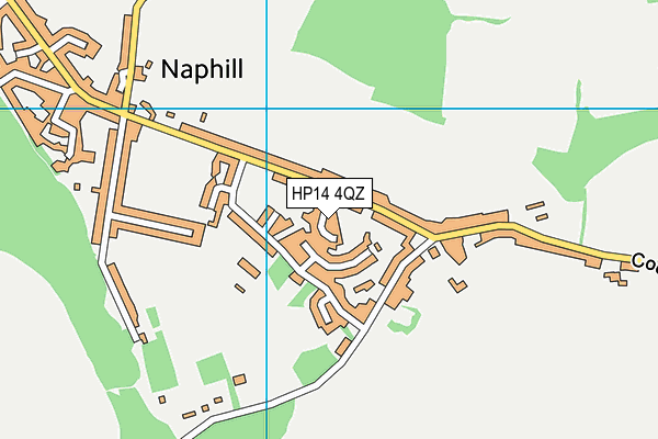 HP14 4QZ map - OS VectorMap District (Ordnance Survey) HP14 4QZ map - OS VectorMap District (Ordnance Survey)