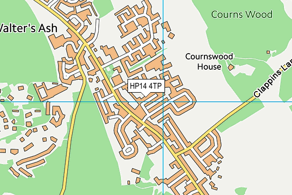 HP14 4TP map - OS VectorMap District (Ordnance Survey) HP14 4TP map - OS VectorMap District (Ordnance Survey)