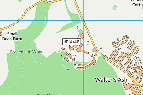 HP14 4UE map - OS VectorMap District (Ordnance Survey) HP14 4UE map - OS VectorMap District (Ordnance Survey)