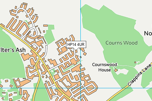 HP14 4UR map - OS VectorMap District (Ordnance Survey) HP14 4UR map - OS VectorMap District (Ordnance Survey)