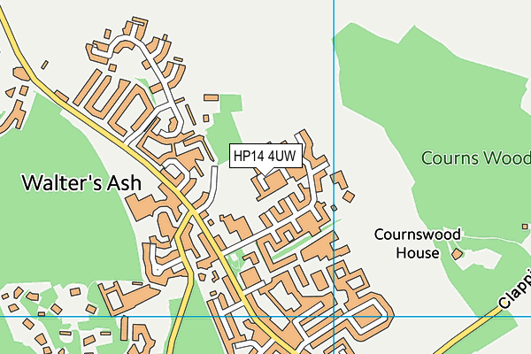 HP14 4UW map - OS VectorMap District (Ordnance Survey) HP14 4UW map - OS VectorMap District (Ordnance Survey)