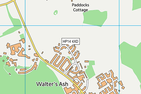 HP14 4XD map - OS VectorMap District (Ordnance Survey) HP14 4XD map - OS VectorMap District (Ordnance Survey)