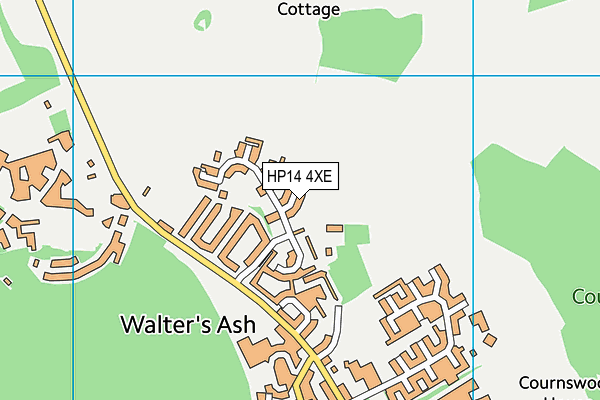 HP14 4XE map - OS VectorMap District (Ordnance Survey) HP14 4XE map - OS VectorMap District (Ordnance Survey)