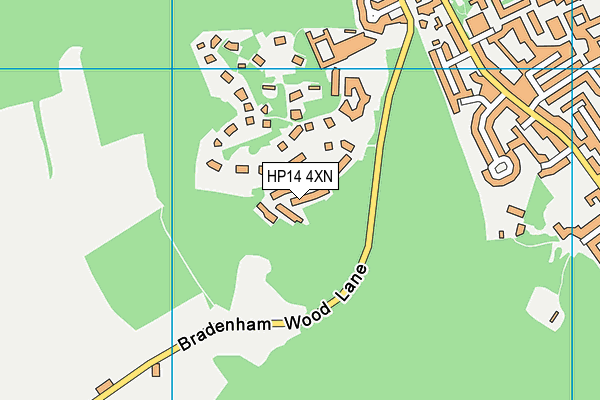 HP14 4XN map - OS VectorMap District (Ordnance Survey) HP14 4XN map - OS VectorMap District (Ordnance Survey)