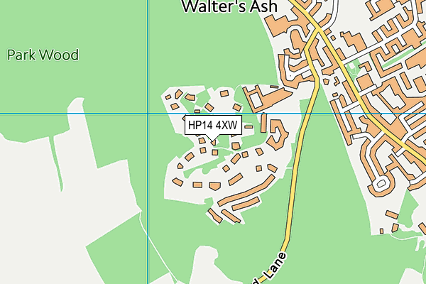 HP14 4XW map - OS VectorMap District (Ordnance Survey) HP14 4XW map - OS VectorMap District (Ordnance Survey)