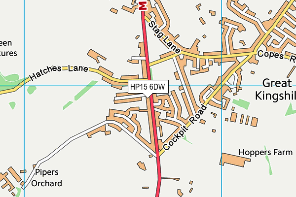 HP15 6DW map - OS VectorMap District (Ordnance Survey) HP15 6DW map - OS VectorMap District (Ordnance Survey)