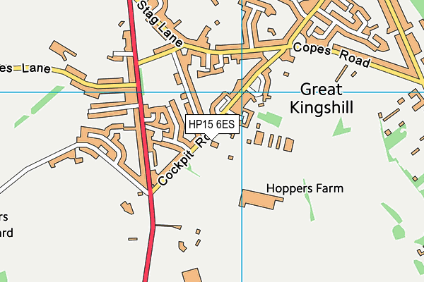 HP15 6ES map - OS VectorMap District (Ordnance Survey) HP15 6ES map - OS VectorMap District (Ordnance Survey)