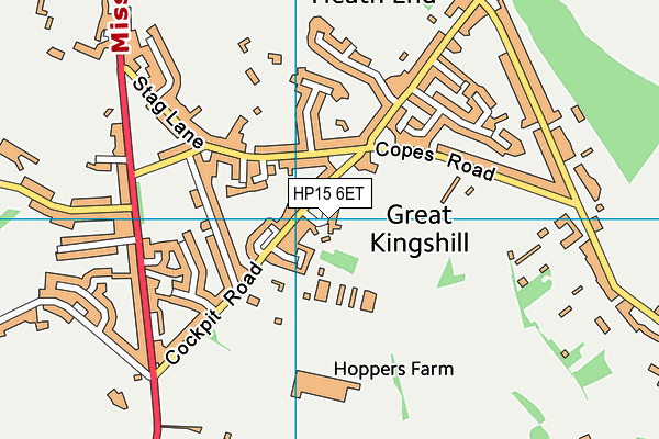 HP15 6ET map - OS VectorMap District (Ordnance Survey) HP15 6ET map - OS VectorMap District (Ordnance Survey)