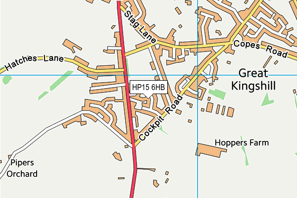HP15 6HB map - OS VectorMap District (Ordnance Survey)