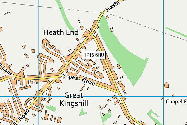 HP15 6HU map - OS VectorMap District (Ordnance Survey)