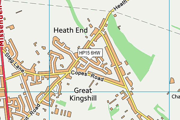 HP15 6HW map - OS VectorMap District (Ordnance Survey)