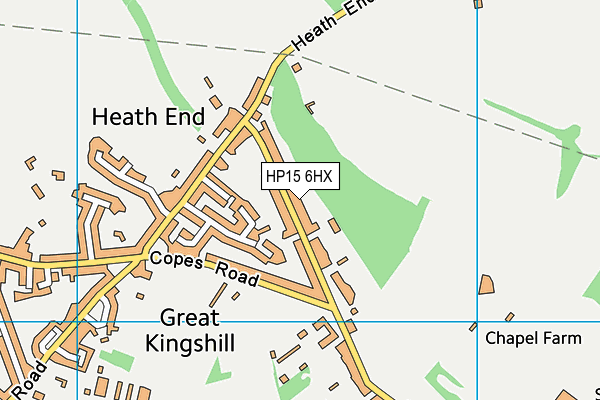 HP15 6HX map - OS VectorMap District (Ordnance Survey) HP15 6HX map - OS VectorMap District (Ordnance Survey)