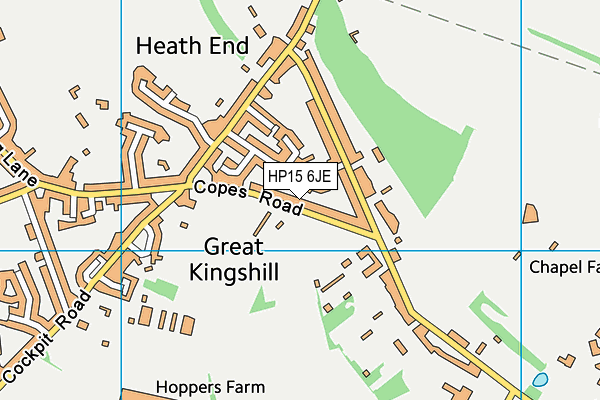 HP15 6JE map - OS VectorMap District (Ordnance Survey) HP15 6JE map - OS VectorMap District (Ordnance Survey)