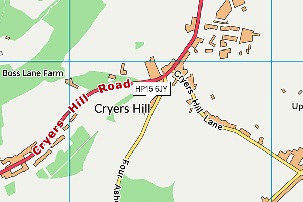 HP15 6JY map - OS VectorMap District (Ordnance Survey)