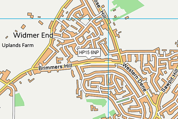 HP15 6NP map - OS VectorMap District (Ordnance Survey) HP15 6NP map - OS VectorMap District (Ordnance Survey)