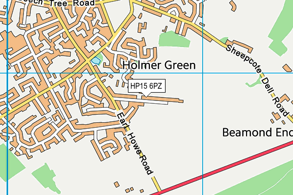 HP15 6PZ map - OS VectorMap District (Ordnance Survey) HP15 6PZ map - OS VectorMap District (Ordnance Survey)