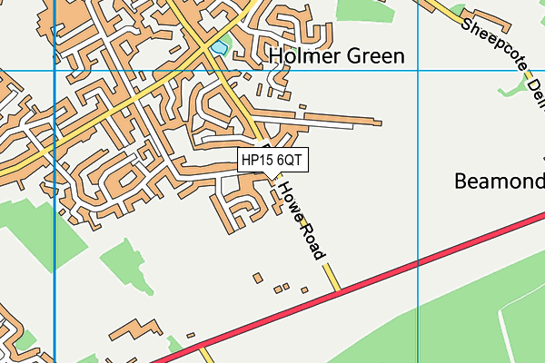 HP15 6QT map - OS VectorMap District (Ordnance Survey) HP15 6QT map - OS VectorMap District (Ordnance Survey)