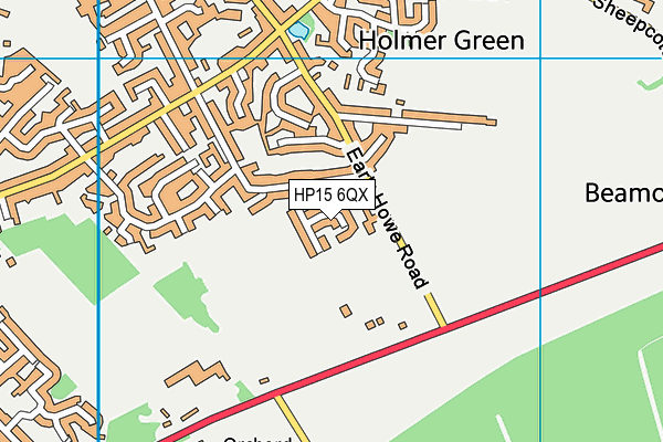 HP15 6QX map - OS VectorMap District (Ordnance Survey) HP15 6QX map - OS VectorMap District (Ordnance Survey)