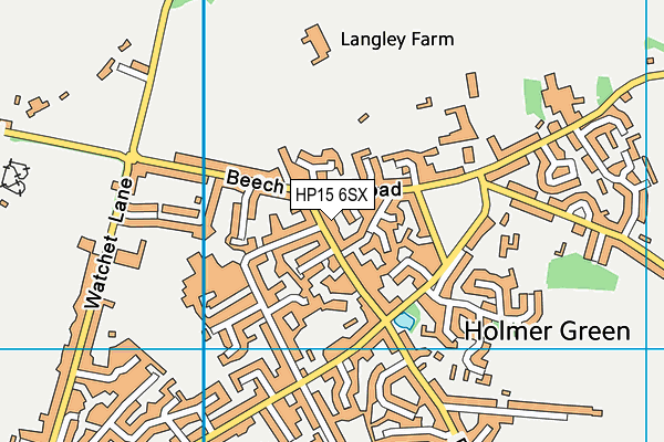 HP15 6SX map - OS VectorMap District (Ordnance Survey)