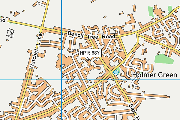 HP15 6SY map - OS VectorMap District (Ordnance Survey) HP15 6SY map - OS VectorMap District (Ordnance Survey)