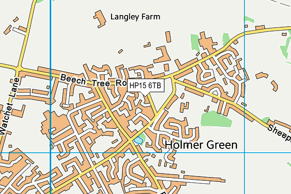HP15 6TB map - OS VectorMap District (Ordnance Survey)