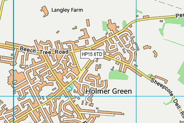 HP15 6TD map - OS VectorMap District (Ordnance Survey) HP15 6TD map - OS VectorMap District (Ordnance Survey)