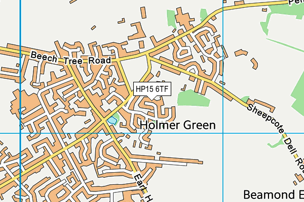 HP15 6TF map - OS VectorMap District (Ordnance Survey) HP15 6TF map - OS VectorMap District (Ordnance Survey)