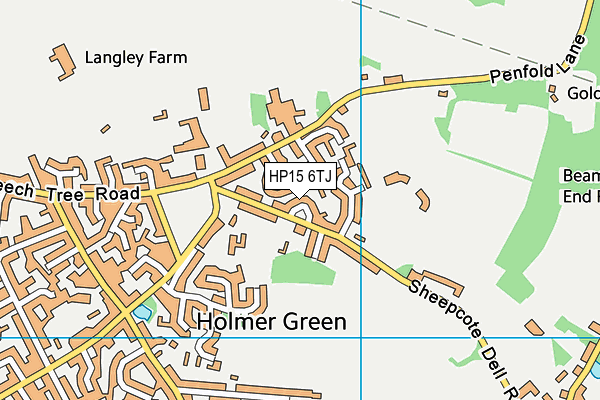 HP15 6TJ map - OS VectorMap District (Ordnance Survey)