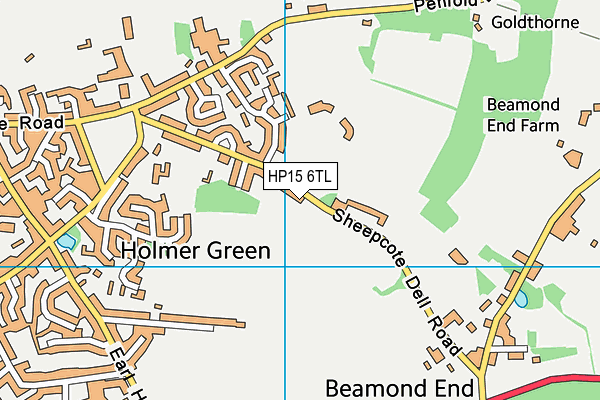 HP15 6TL map - OS VectorMap District (Ordnance Survey) HP15 6TL map - OS VectorMap District (Ordnance Survey)