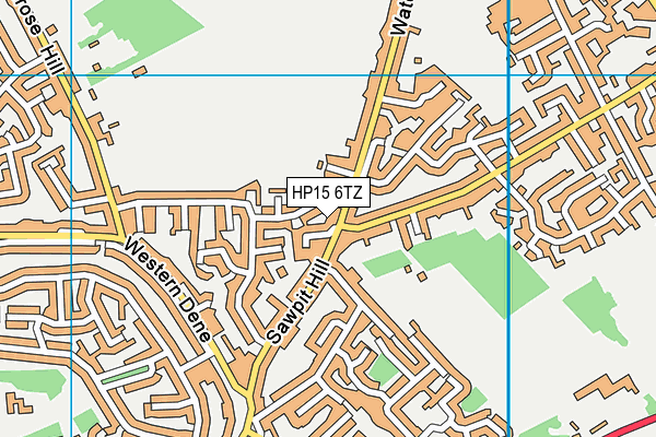 HP15 6TZ map - OS VectorMap District (Ordnance Survey) HP15 6TZ map - OS VectorMap District (Ordnance Survey)