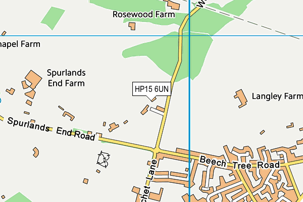 HP15 6UN map - OS VectorMap District (Ordnance Survey) HP15 6UN map - OS VectorMap District (Ordnance Survey)
