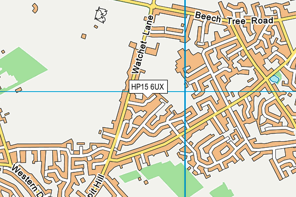 HP15 6UX map - OS VectorMap District (Ordnance Survey) HP15 6UX map - OS VectorMap District (Ordnance Survey)