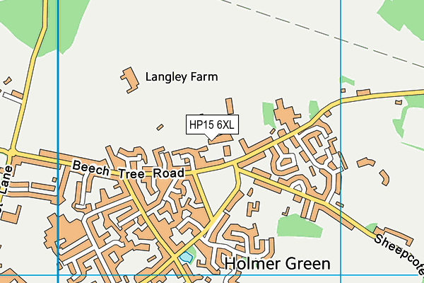 HP15 6XL map - OS VectorMap District (Ordnance Survey)