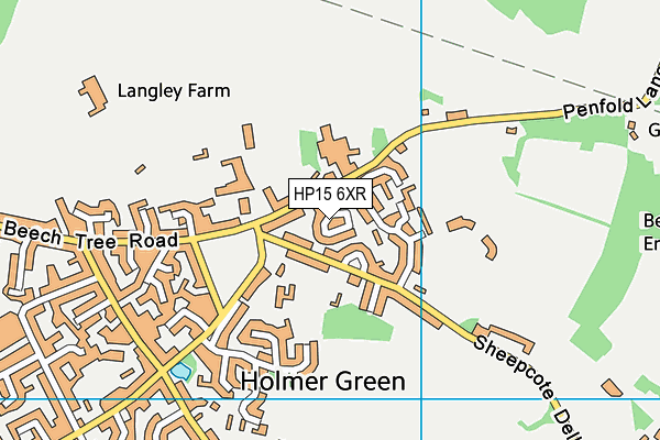 HP15 6XR map - OS VectorMap District (Ordnance Survey) HP15 6XR map - OS VectorMap District (Ordnance Survey)