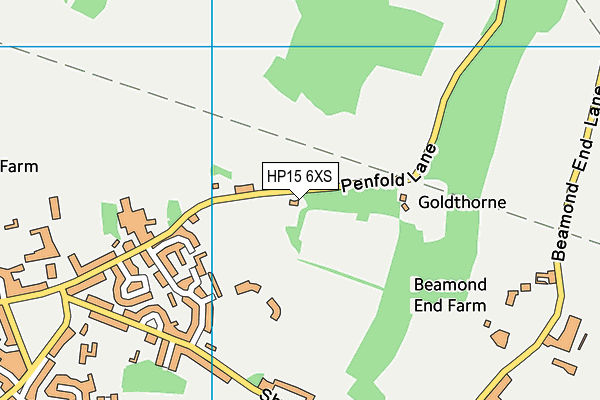 HP15 6XS map - OS VectorMap District (Ordnance Survey) HP15 6XS map - OS VectorMap District (Ordnance Survey)