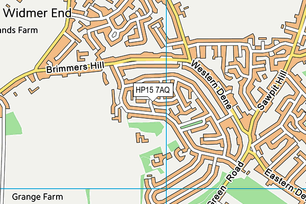 HP15 7AQ map - OS VectorMap District (Ordnance Survey) HP15 7AQ map - OS VectorMap District (Ordnance Survey)