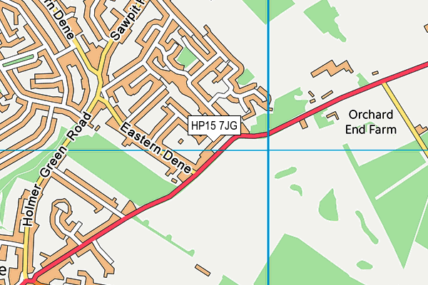 HP15 7JG map - OS VectorMap District (Ordnance Survey) HP15 7JG map - OS VectorMap District (Ordnance Survey)