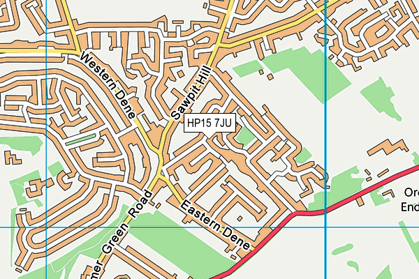HP15 7JU map - OS VectorMap District (Ordnance Survey)
