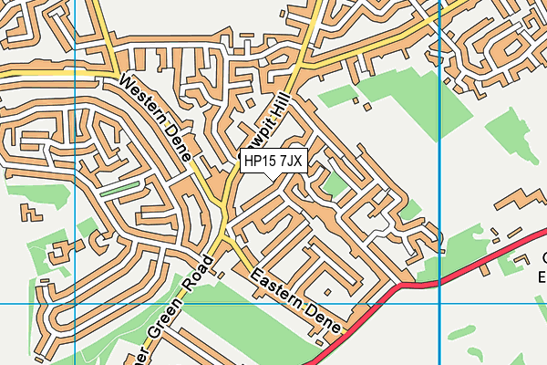 HP15 7JX map - OS VectorMap District (Ordnance Survey) HP15 7JX map - OS VectorMap District (Ordnance Survey)
