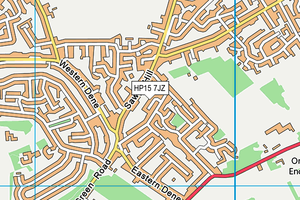 HP15 7JZ map - OS VectorMap District (Ordnance Survey) HP15 7JZ map - OS VectorMap District (Ordnance Survey)